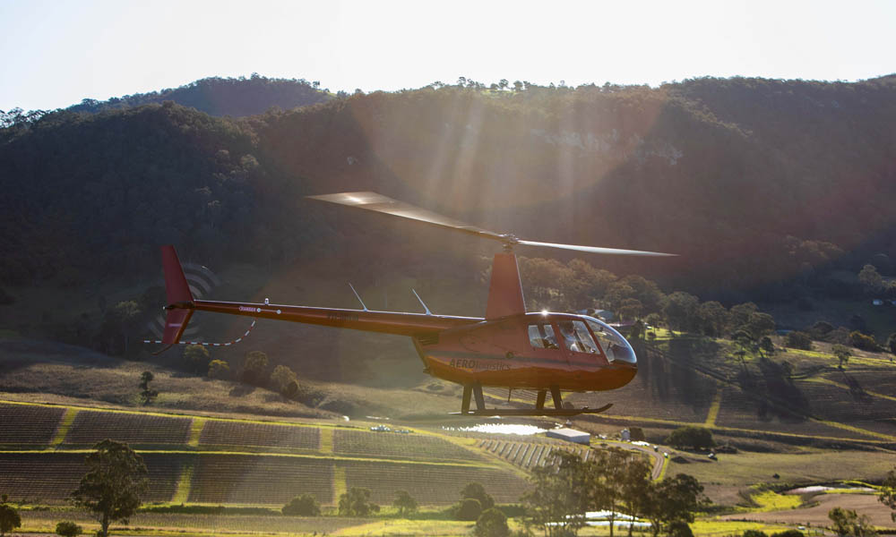 Hunter Valley Scenic Helicopter Flight with Lunch For Two