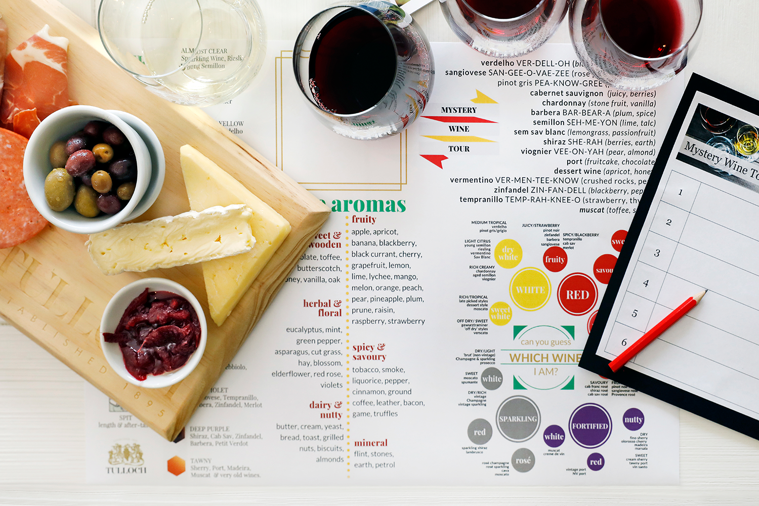 Tulloch Wines - Mystery Wine Tasting Experience with Local Cheese and Charcuterie