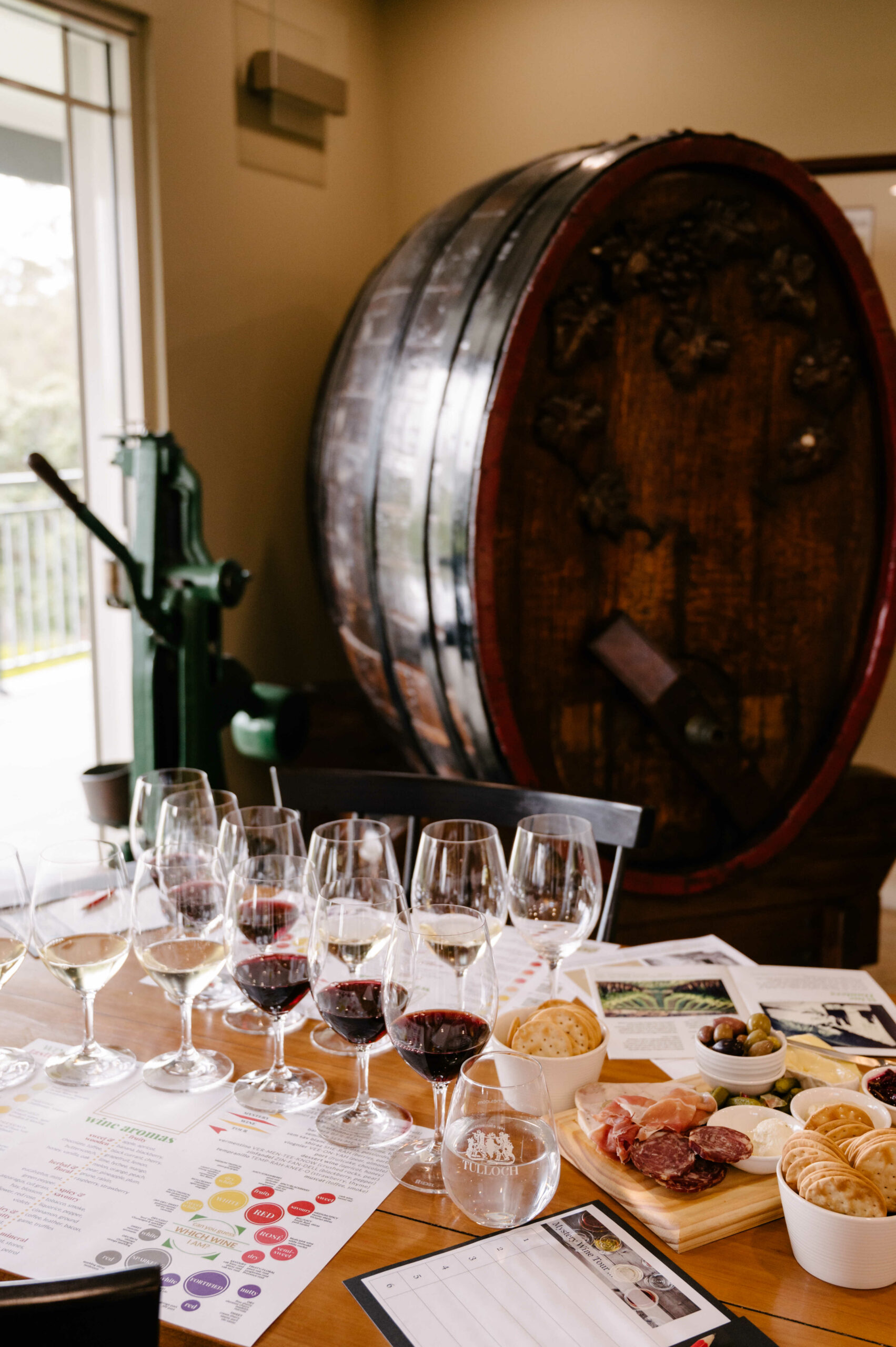 Tulloch Wines - Mystery Wine Tasting Experience with Local Cheese and Charcuterie