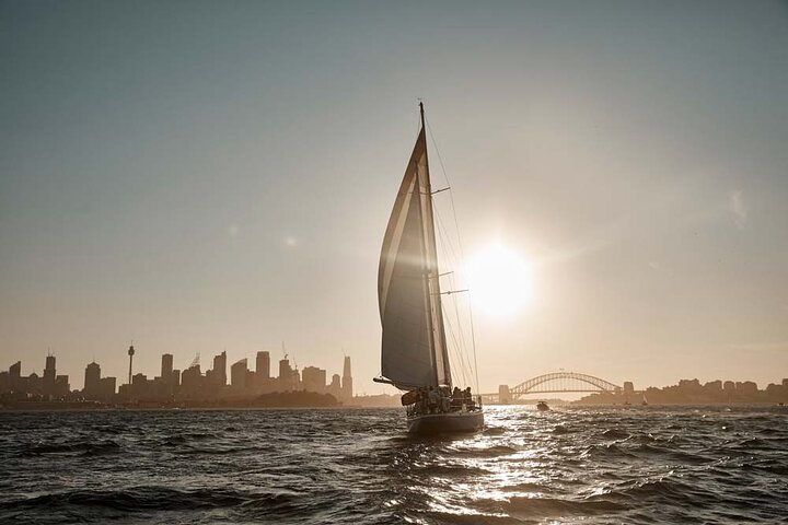 Sunset Champagne Cruise in Sydney Harbour on Classic Yacht