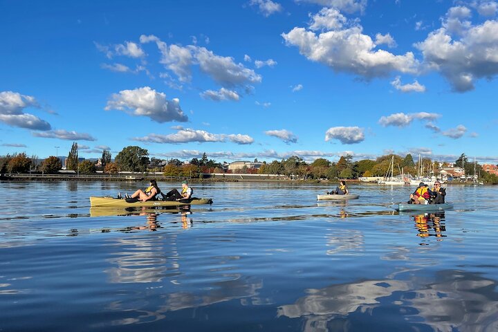 Guided Kayak Tour on Launceston’s scenic waterfront on foot powered Hobie kayaks