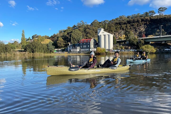 Guided Kayak Tour on Launceston's scenic waterfront on foot powered Hobie kayaks