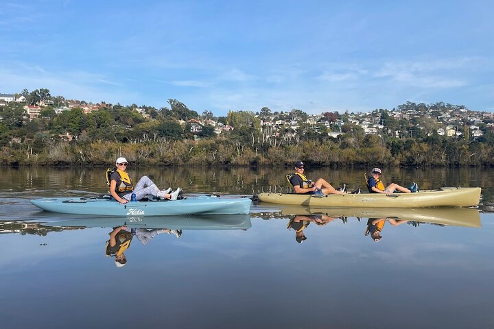 Guided Kayak Tour on Launceston's scenic waterfront on foot powered Hobie kayaks