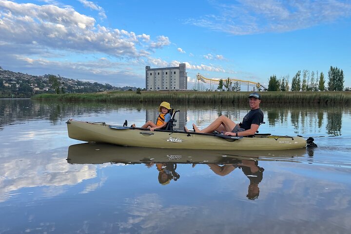 Guided Kayak Tour on Launceston's scenic waterfront on foot powered Hobie kayaks