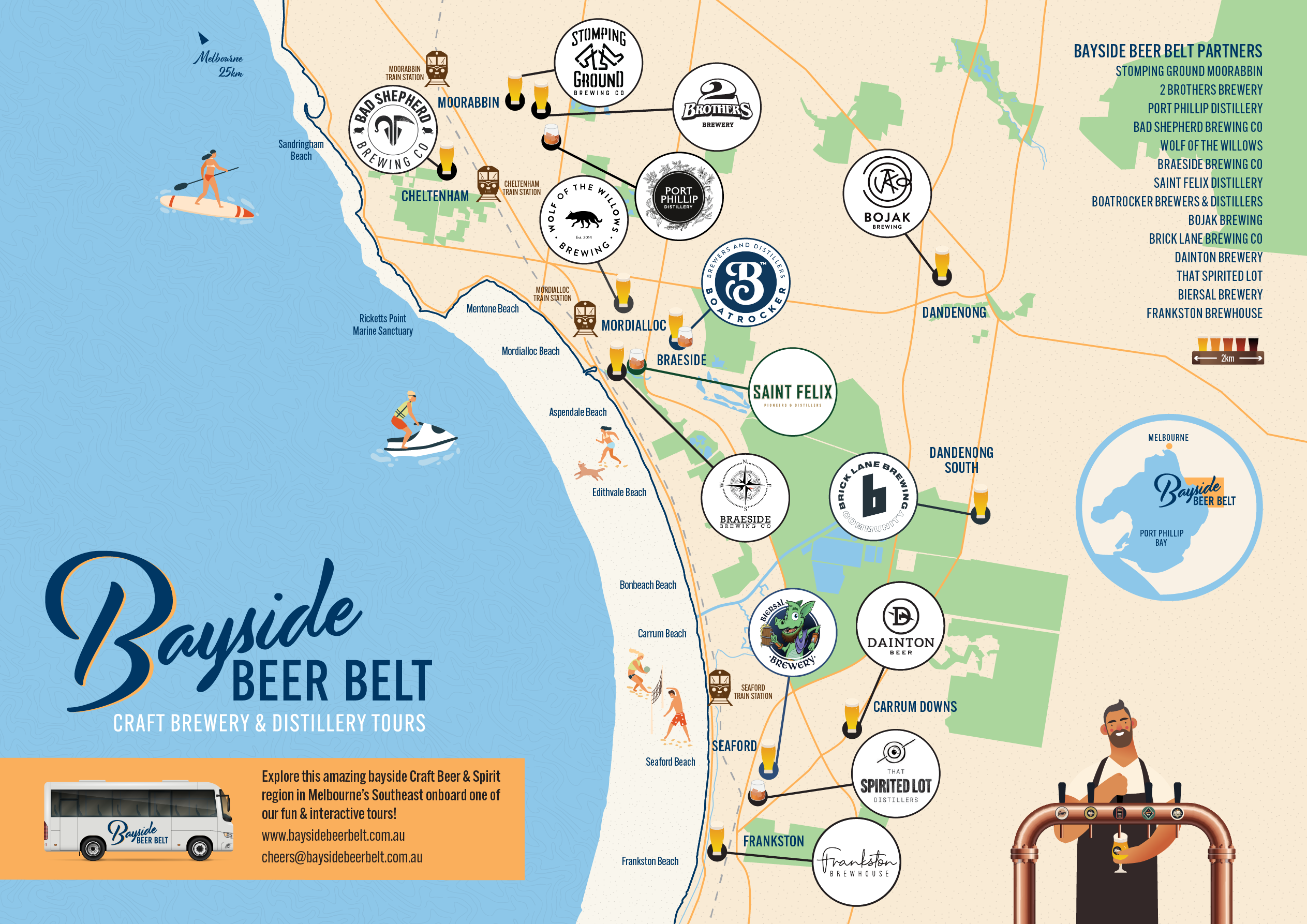 Bayside Beer Belt Hop On Hop Off Craft Brewery & Distillery Tours