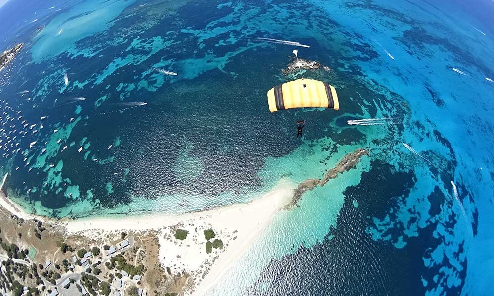 15,000ft Tandem Skydive over Rottnest Island Including Fremantle Transfers
