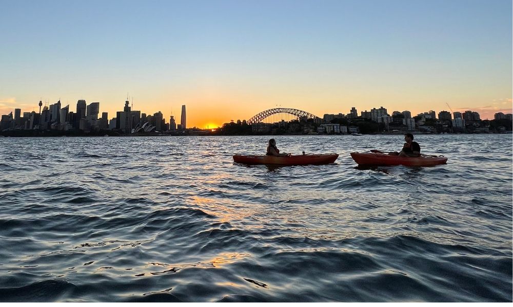 Sunset Kayaking Session on Sydney Harbour