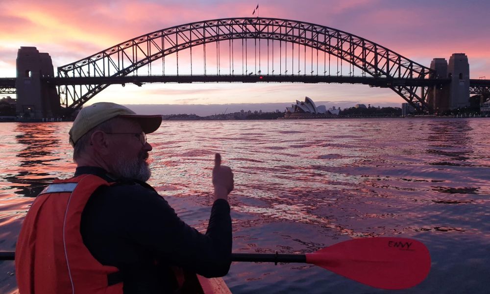 Sunset Kayaking Session on Sydney Harbour