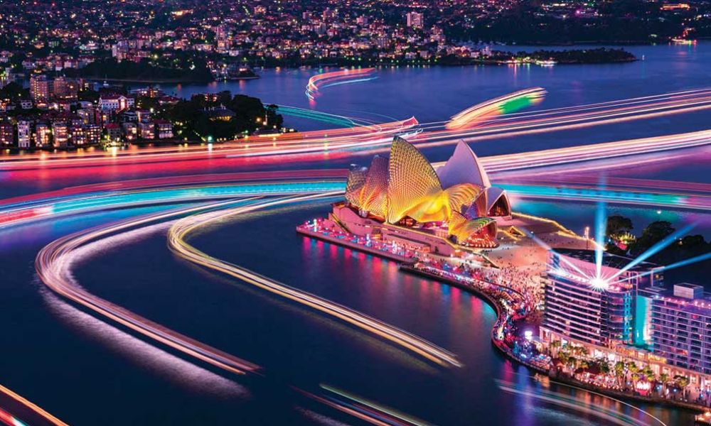 Vivid Sydney Harbour Dinner Cruise and Premium Drinks Package