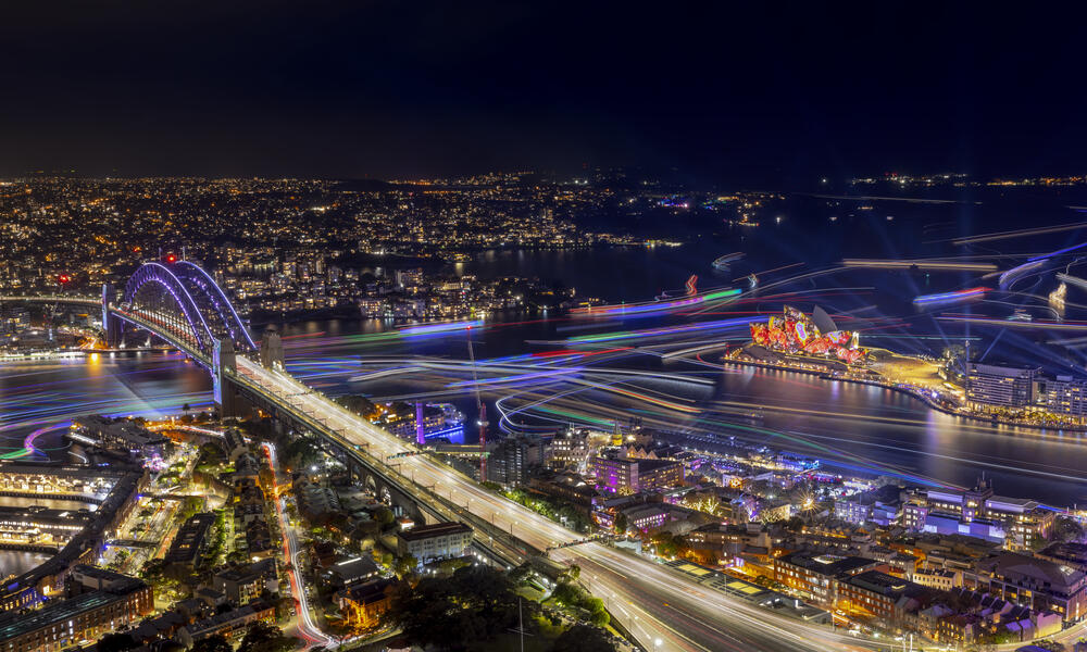 Vivid Sydney Harbour Buffet Dinner Cruise on a Glass Boat - Friday & Saturday