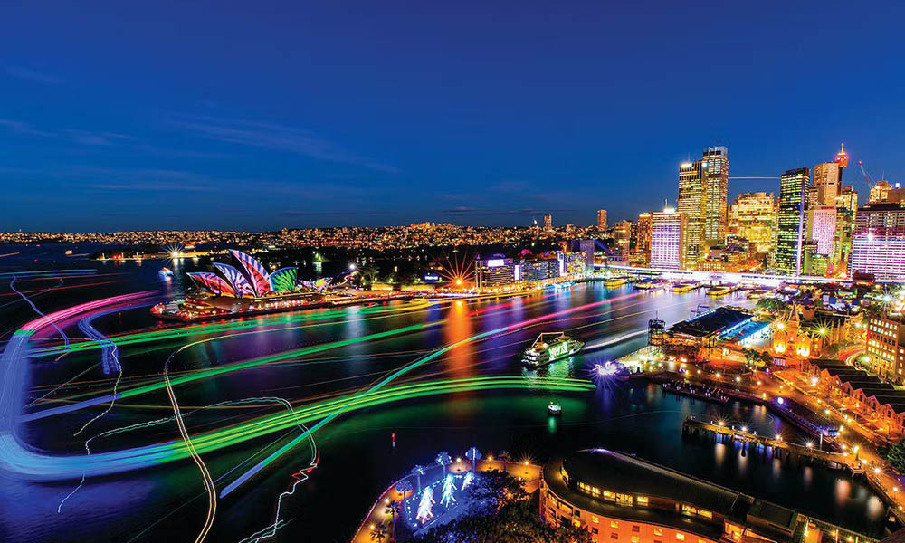 Vivid Sydney Harbour Cruise - Departing Circular Quay