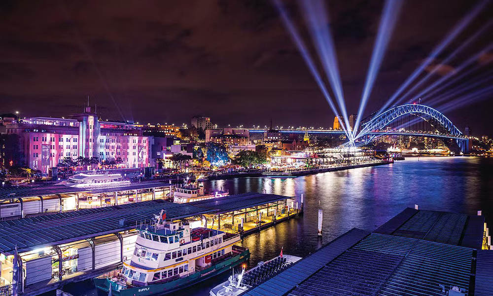 Vivid Sydney Harbour Cruise - Departing Circular Quay