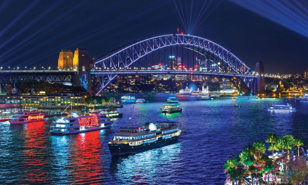 Vivid Sydney Harbour Buffet Dinner Cruise on a Glass Boat - Thursday & Sunday