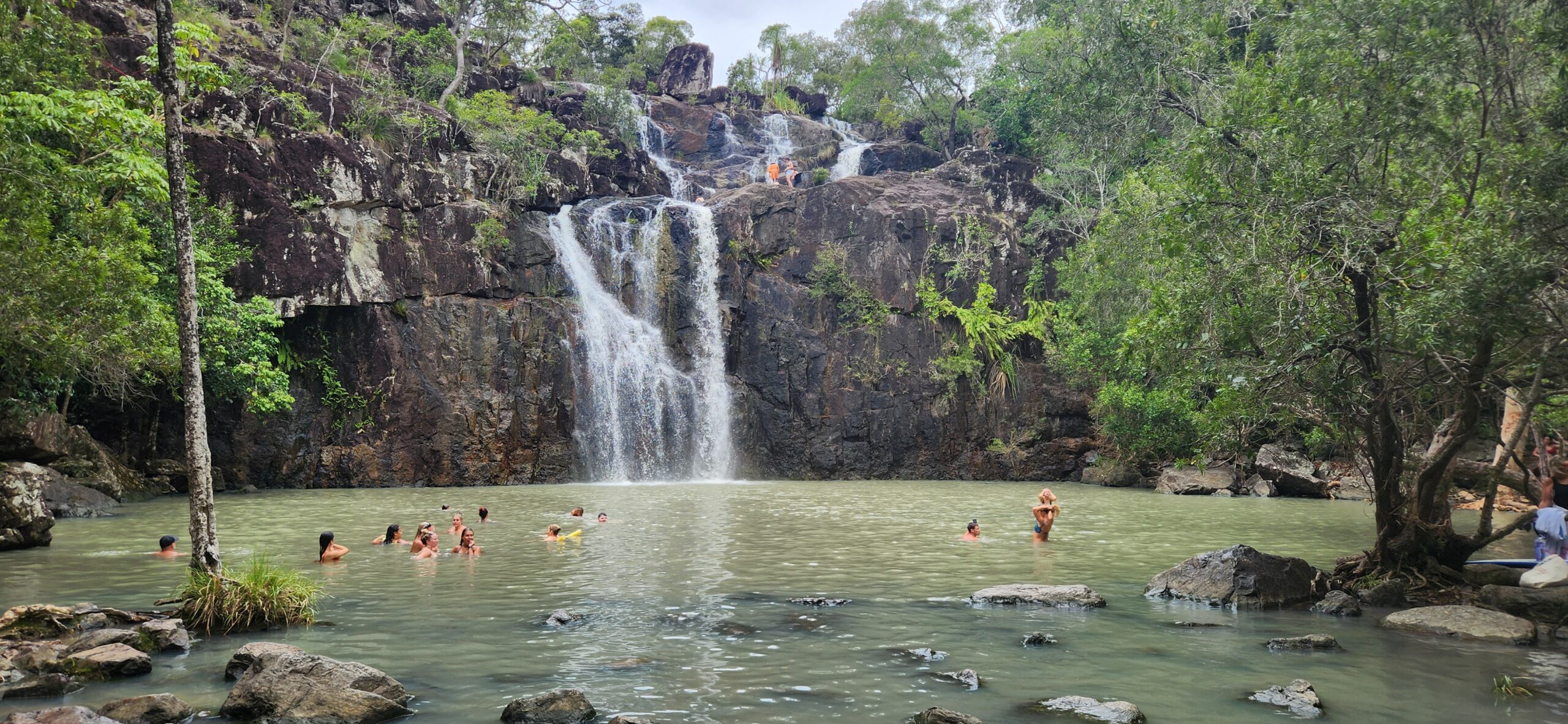 Resort and waterfall