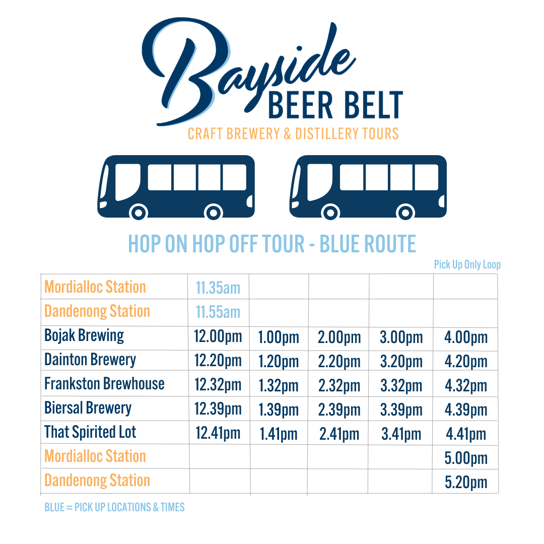 Hop On Hop Off Brewery & Distillery Tour - Blue Route