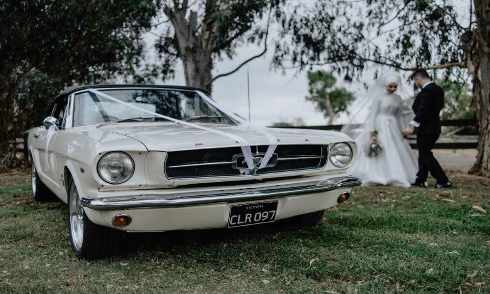 1965 White Convertible Mustang Chauffeur - For up to 4