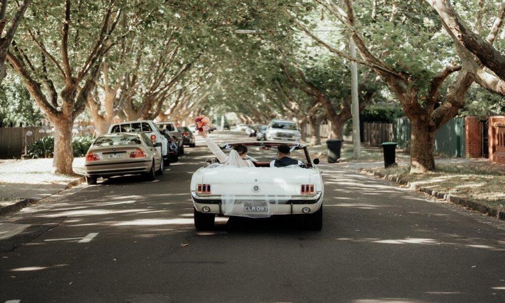 1965 White Convertible Mustang Chauffeur - For up to 4