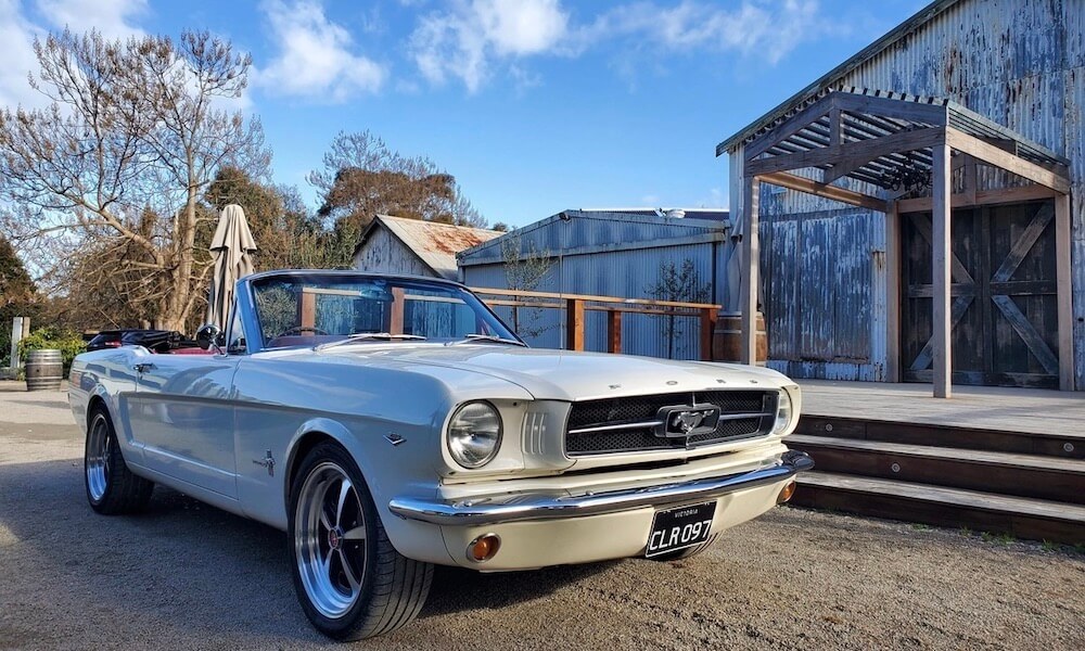 1965 White Convertible Mustang Chauffeur - For up to 4