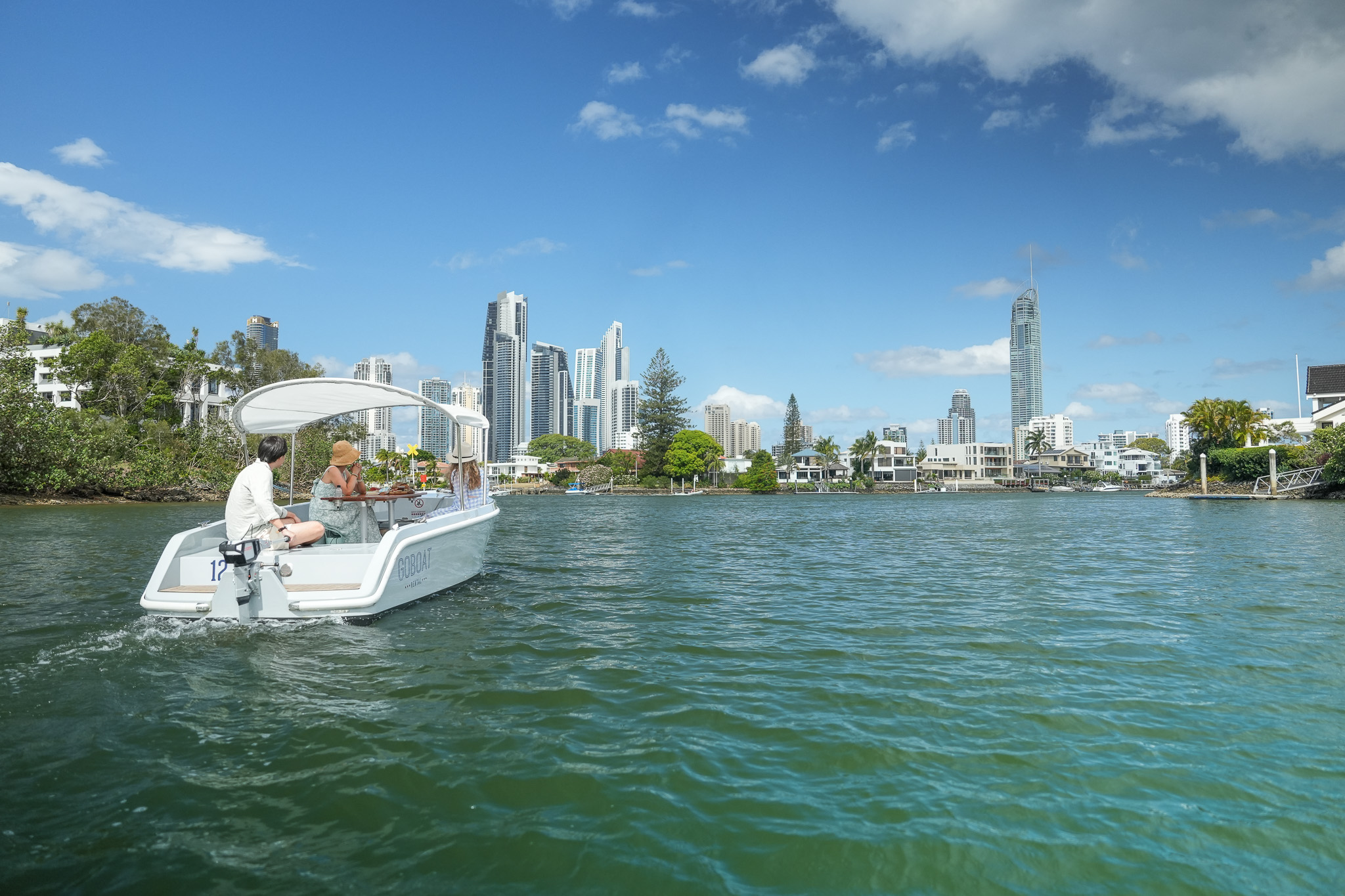 GoBoat Gold Coast - 3 Hour Electric Picnic Boat Hire (up to 8 people)