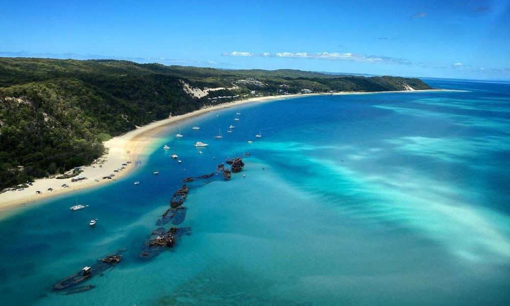 Tangalooma Island Resort Day Cruise with Desert Safari and Helicopter Tour