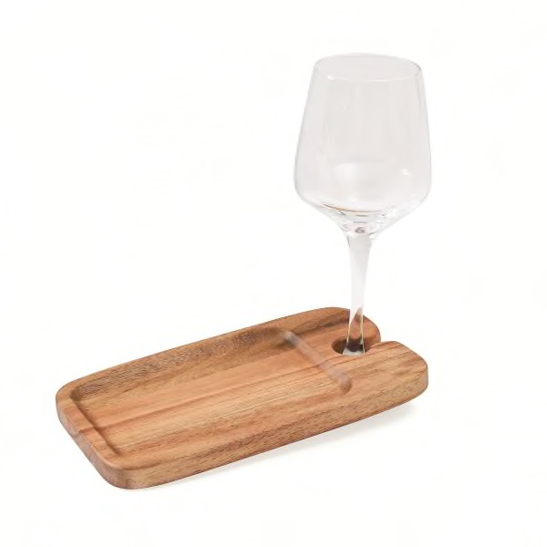 2x Mini Boards with Wine Glasses - Resin Art