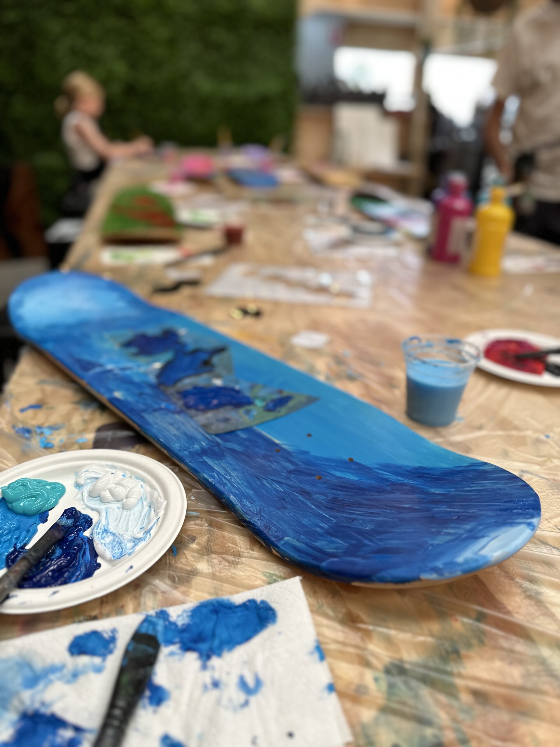 Paint their Own Skateboard Deck Party