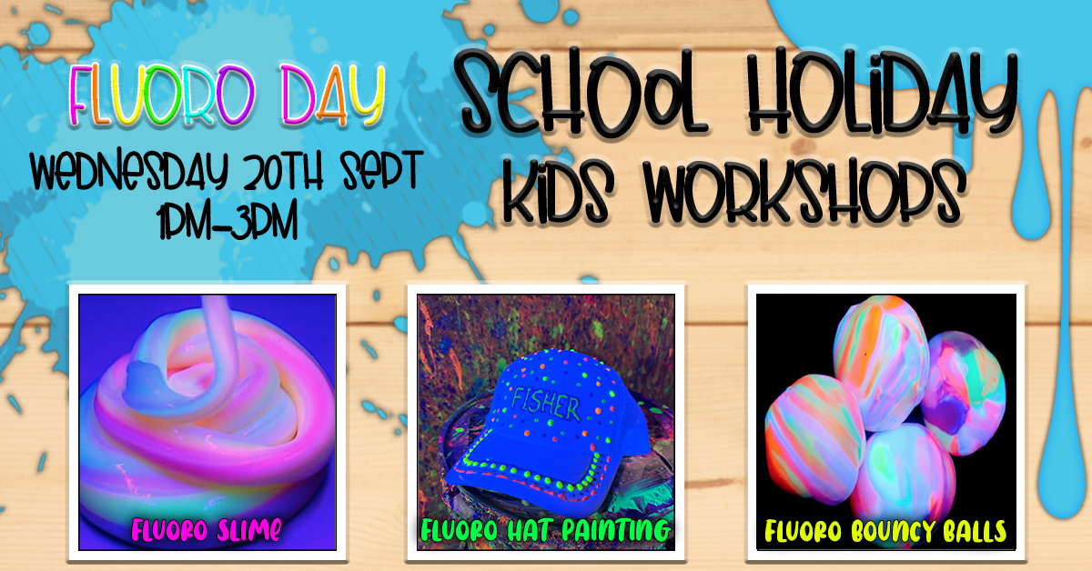 AFTERNOON SESSION – School Holiday 2hr Workshops – 3 Assorted Craft Activities