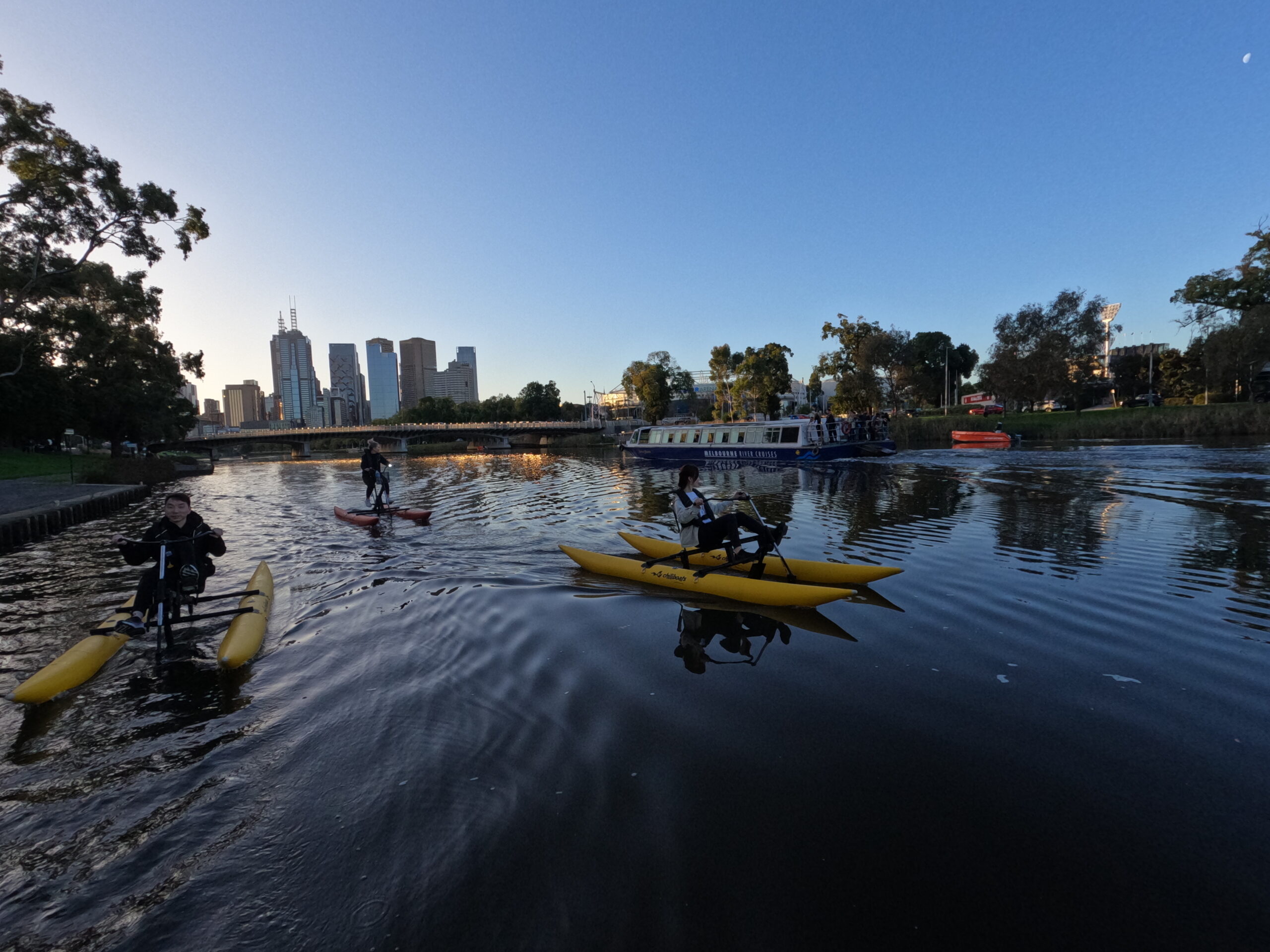 Yarra River Twilight Upright Waterbike Tour