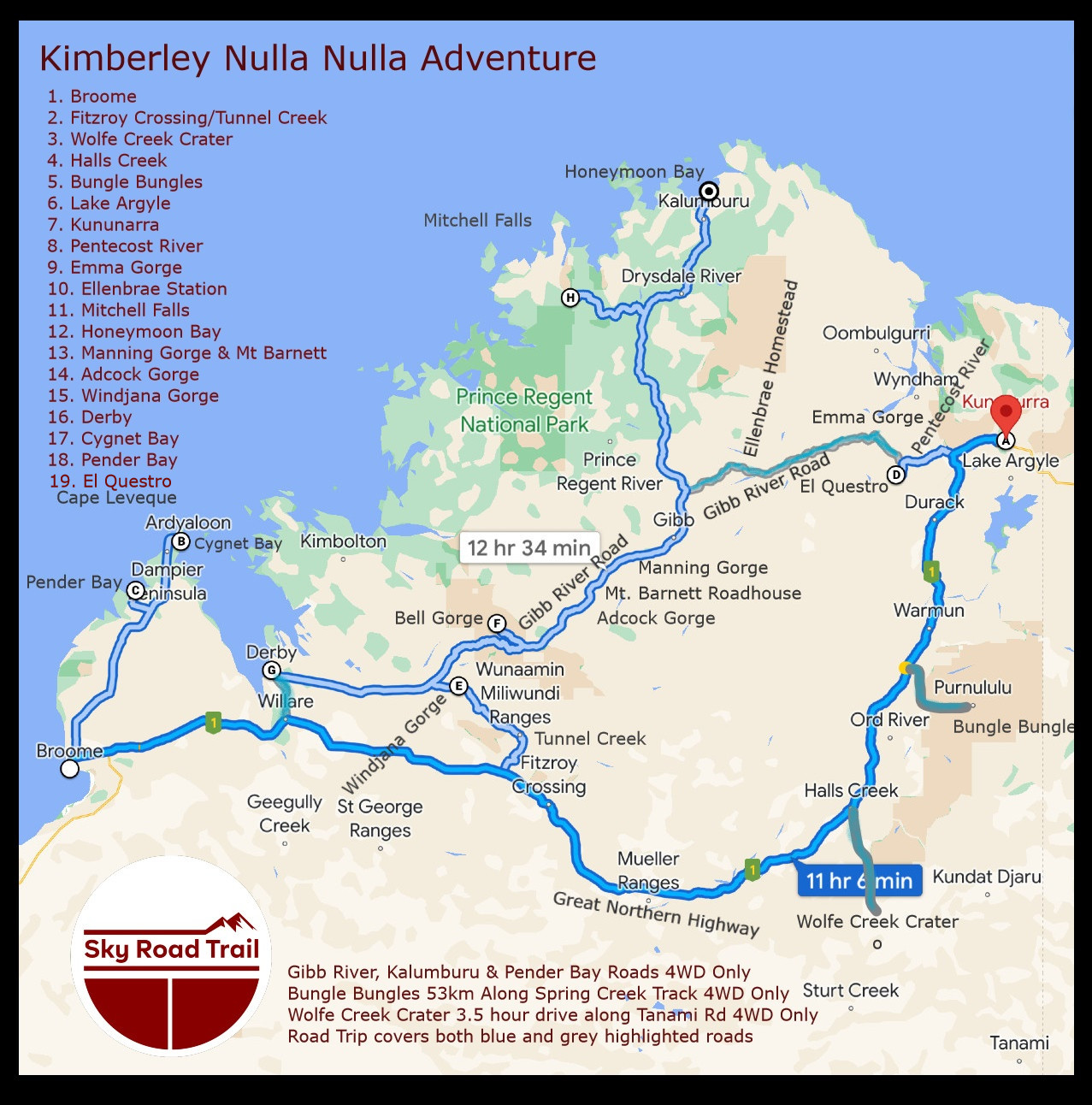 Kimberley Nulla Nulla 4WD Camping Safari Tour