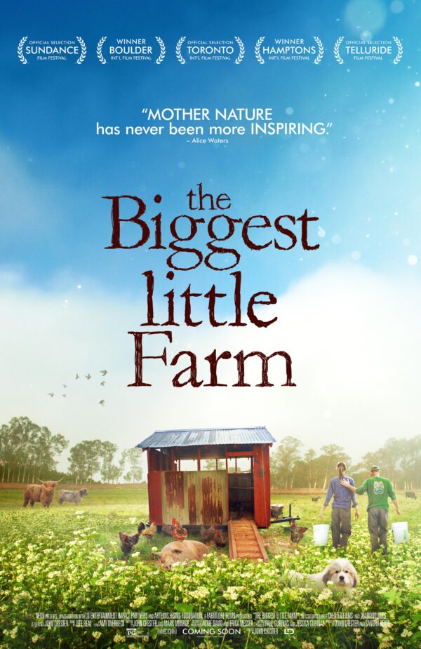 Outdoor screening of The Biggest little farm