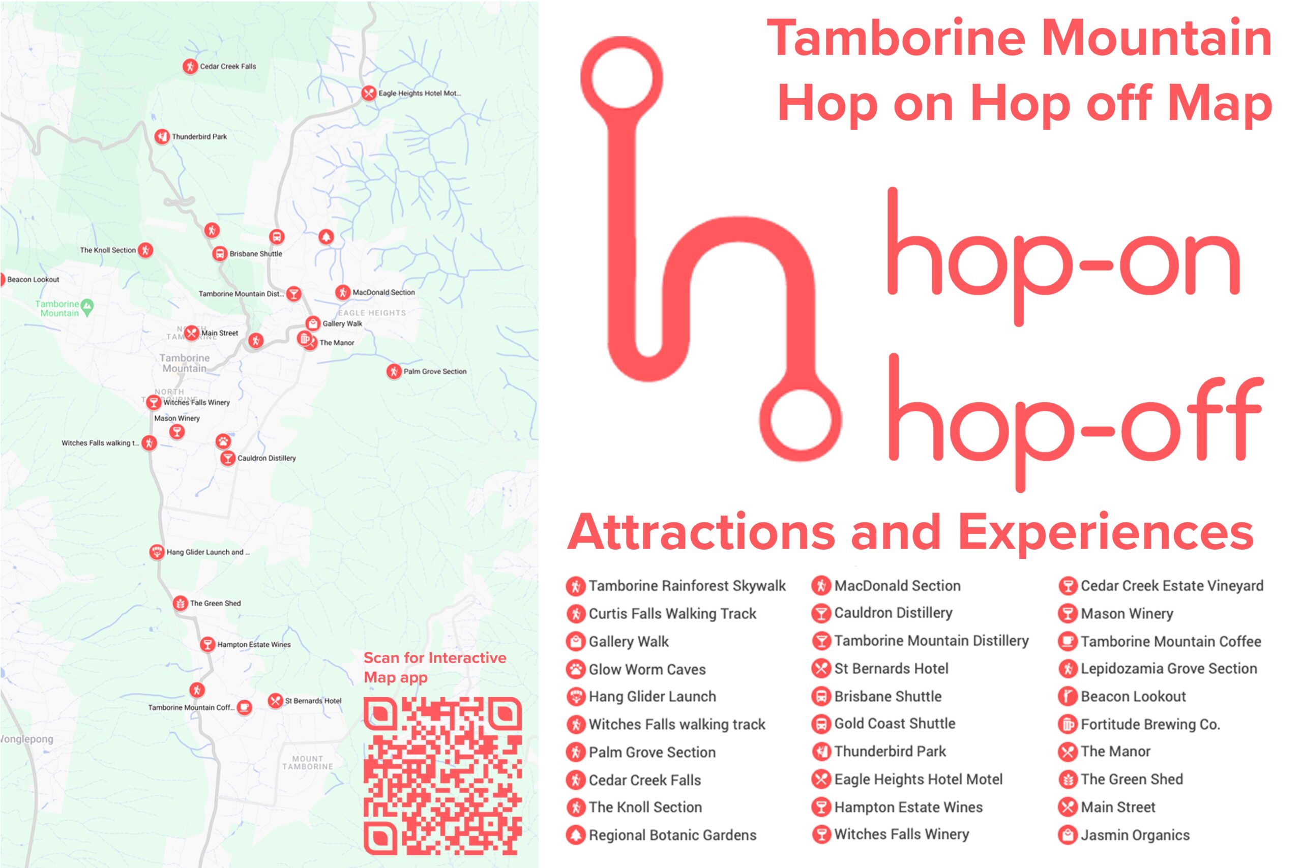 Hop on Hop Off Bus - Tamborine Mountain - From Brisbane