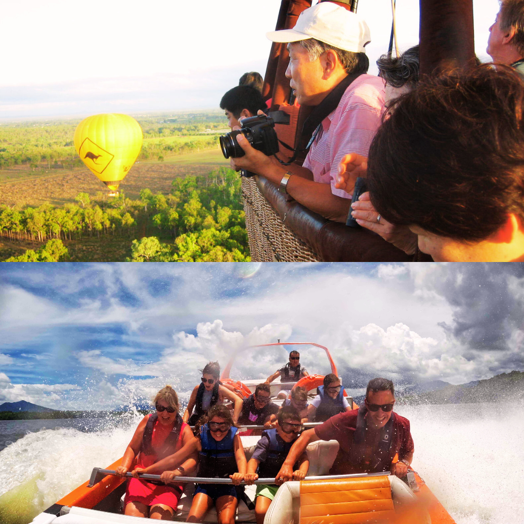 Cairns Classic Hot Air  Balloon flight with Bad Fishy Jetboating