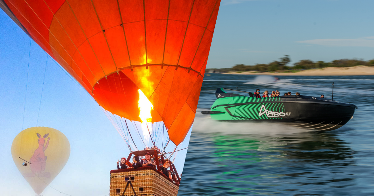 Gold Coast Classic Ballooning & Vineyard Breakfast with Arro Jetboating