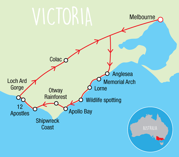 Wildlife Tours Australia: 1 Day Great Ocean Road + Rainforest Walk Tour