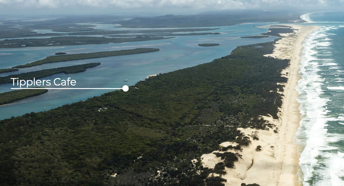 From Surfers Paradise - 'Tour to Tipplers' on South Stradbroke Island.