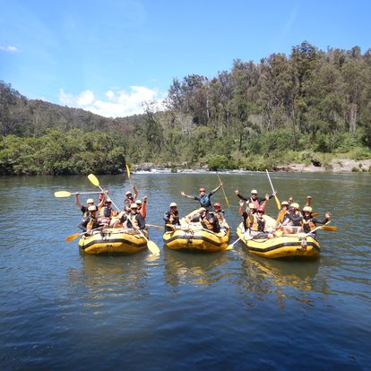 Family DOUBLE RUSH - Whitewater Rafting and Abseiling - DAY TRIP - Includes Meals