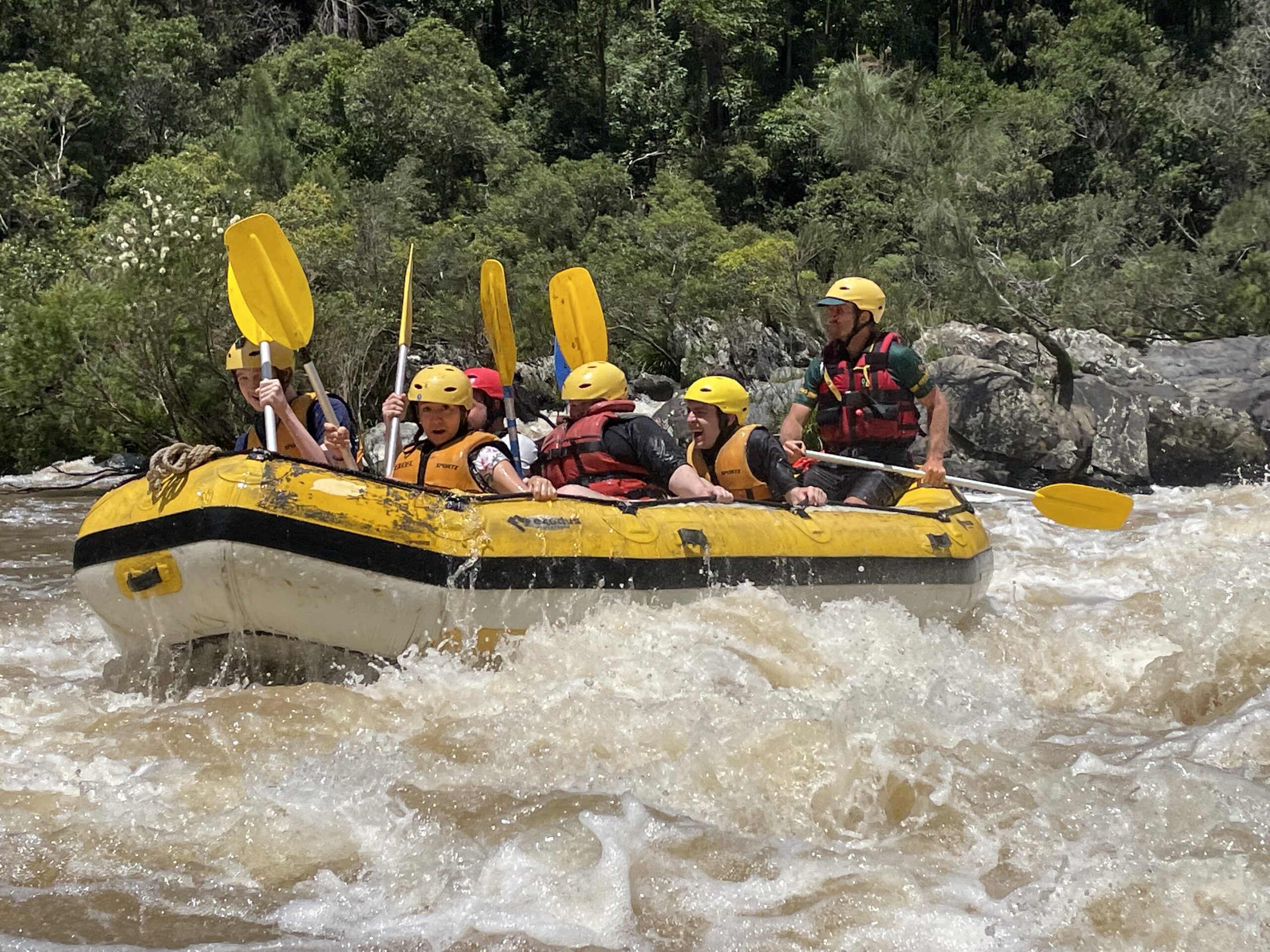 Family DOUBLE RUSH - Whitewater Rafting and Abseiling - DAY TRIP - Includes Meals