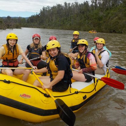 Family DOUBLE RUSH - Whitewater Rafting and Abseiling - DAY TRIP - Includes Meals