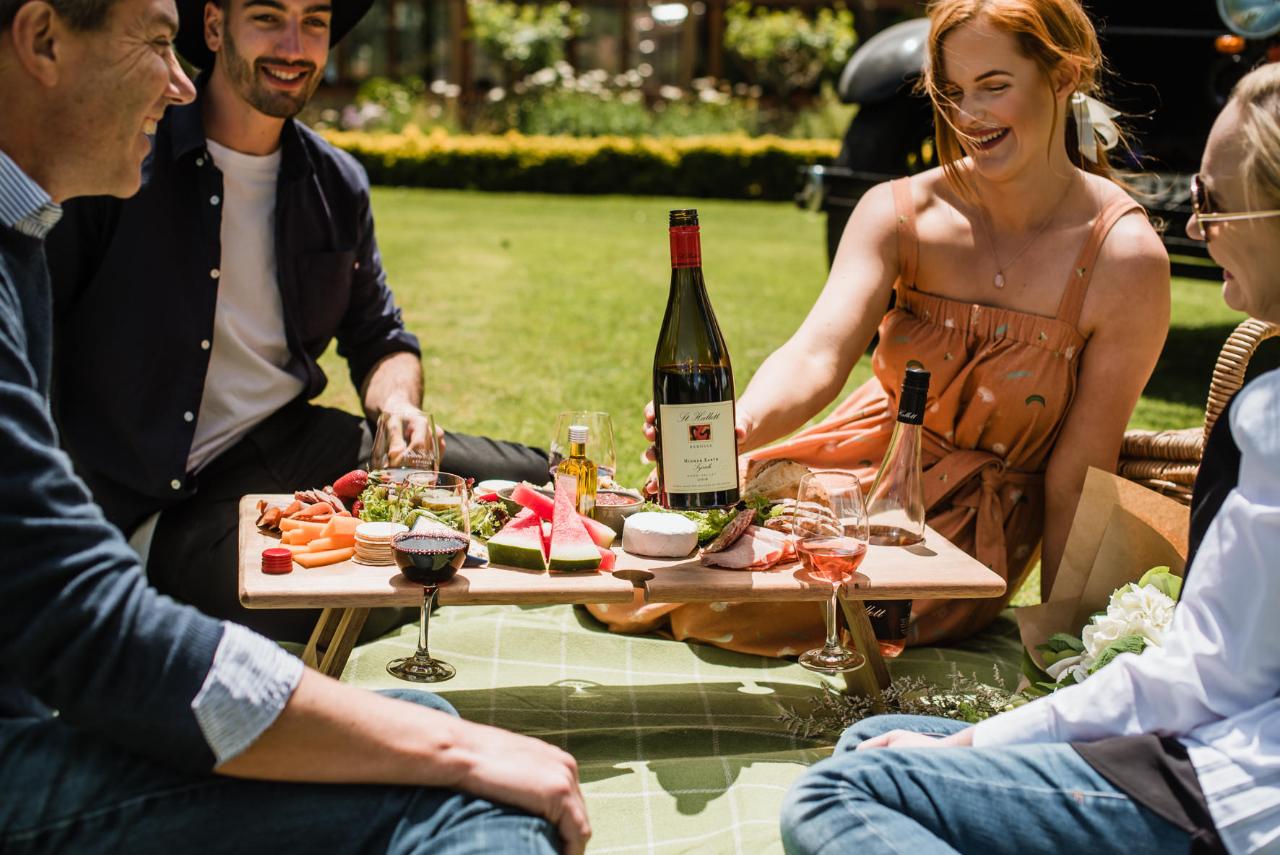 Gourmet Picnic at Historic St Hallett by helicopter