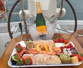 2 1/2 Hour Skippered Yacht Charter for two guests with Seafood Platter  - Gift Voucher