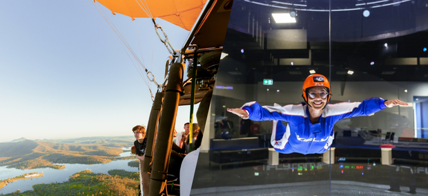 Gold Coast Classic Ballooning & Vineyard Breakfast FREE iFly indoor skydiving