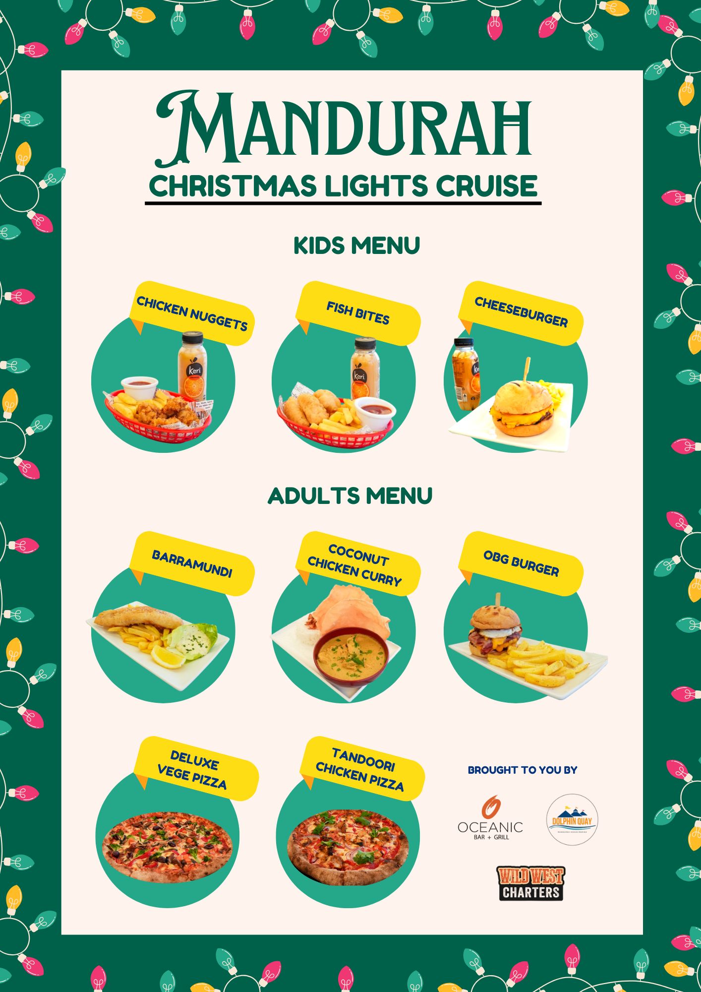 MANDURAH CHRISTMAS LIGHT TOUR WITH MEAL