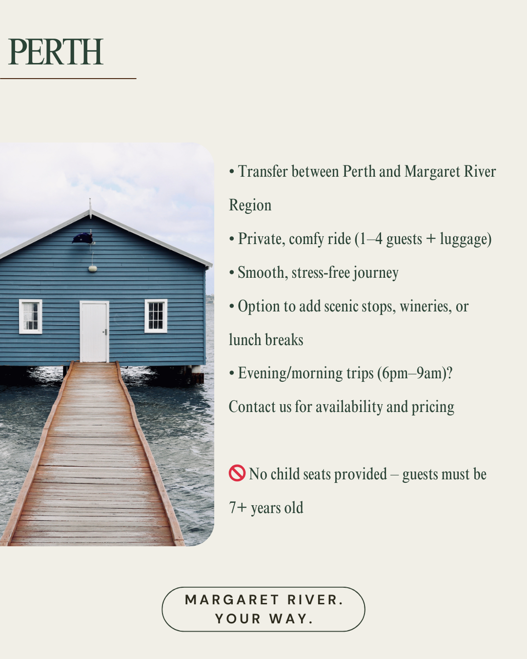 Transfer | Perth to Margaret River Region