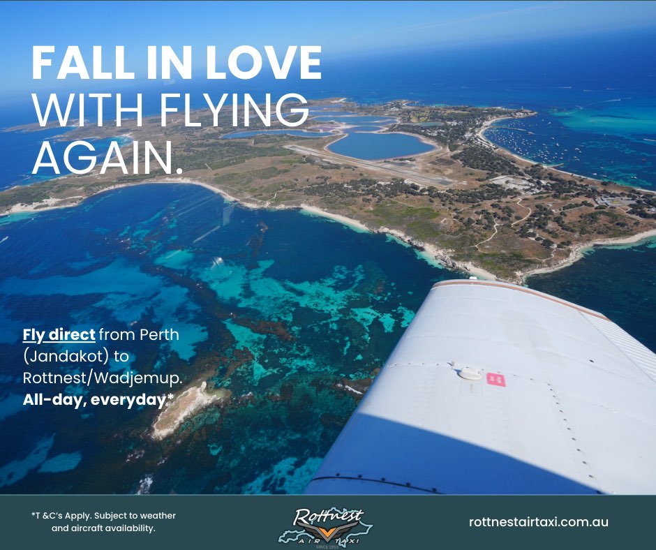 ›  Perth to Rottnest AND RETURN, up to 3 passengers.