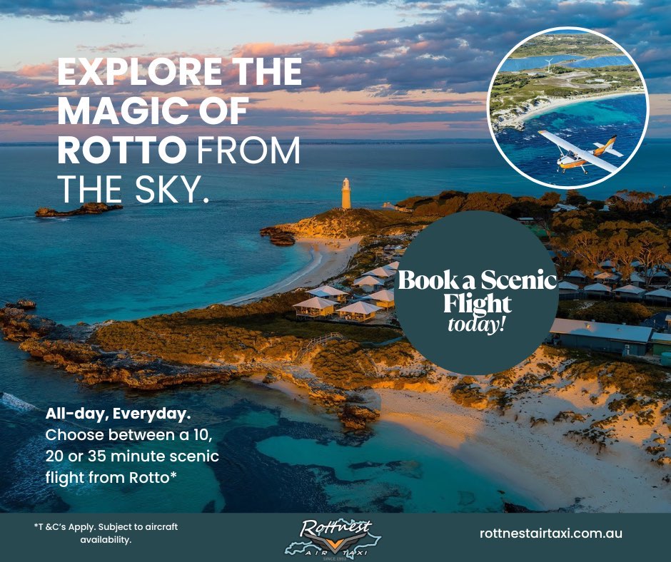 » Perth to Rottnest AND RETURN, up to 6 passengers.