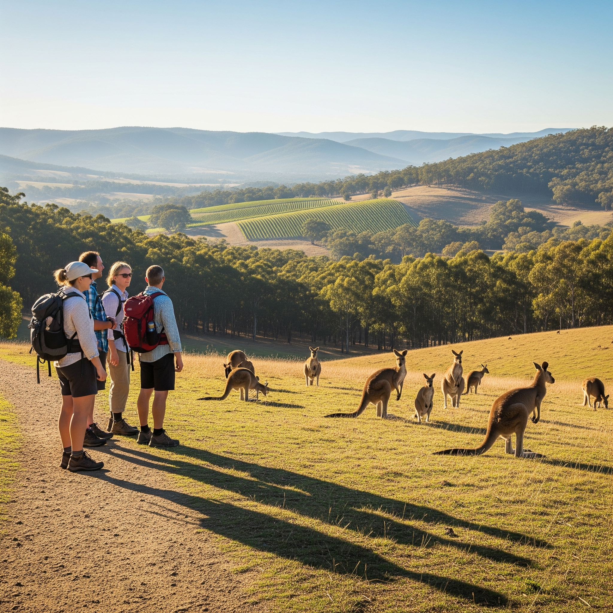 Wildlife Nature hike with Kangaroos and Sunset Champagne Picnic!